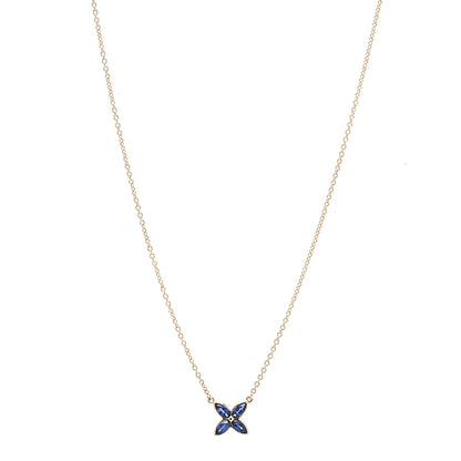 Tiffany 18K Yellow Gold Sapphire Small Victoria Necklace 2 of 10
