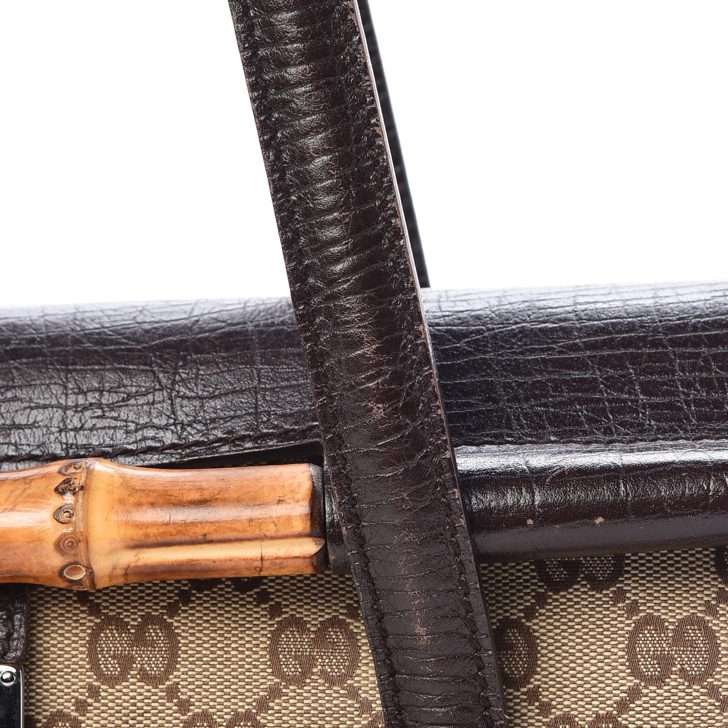 Gucci Monogram Bamboo Bullet Bag Dark Brown 18 of 19