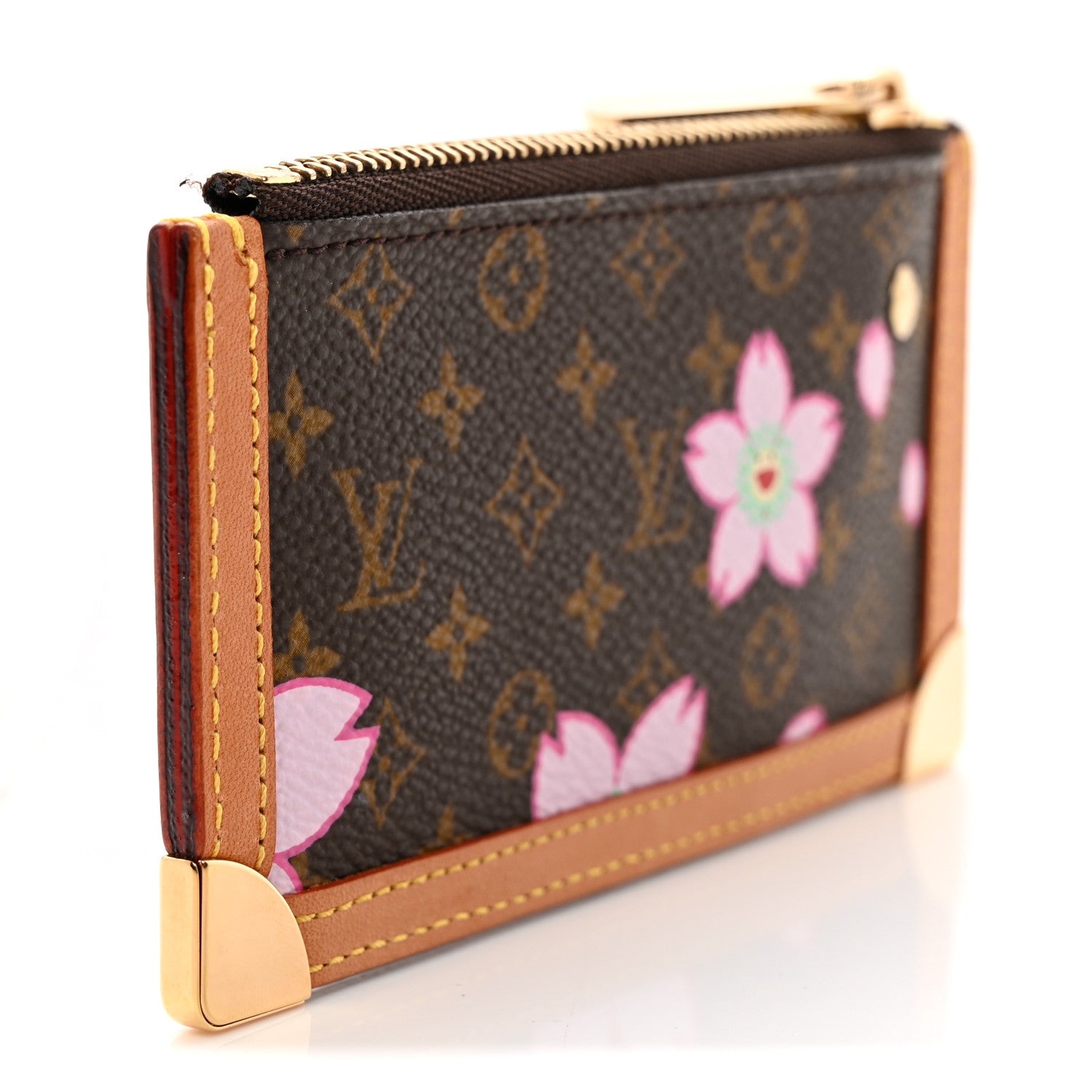 Louis Vuitton Monogram Cherry Blossom Key Pouch Brown 3 of 7