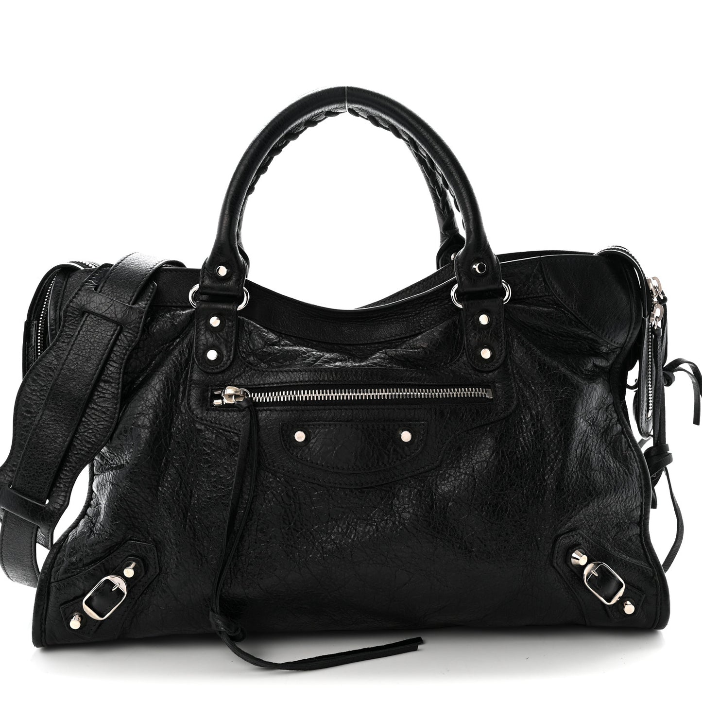 Agneau Classic Silver Hardware City Black