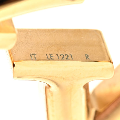 Louis Vuitton Metal Louise Hoop Earrings Gold 4 of 5