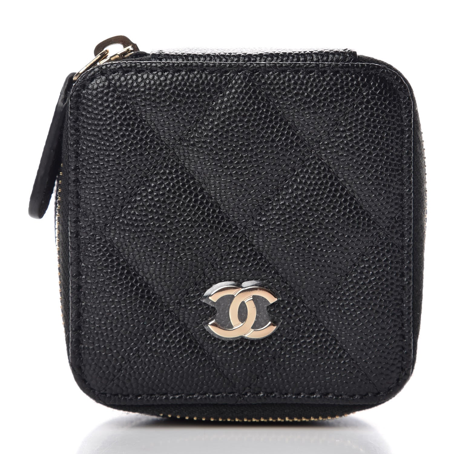 Chanel Caviar Quilted Jewelry Travel Case Black 8 of 9