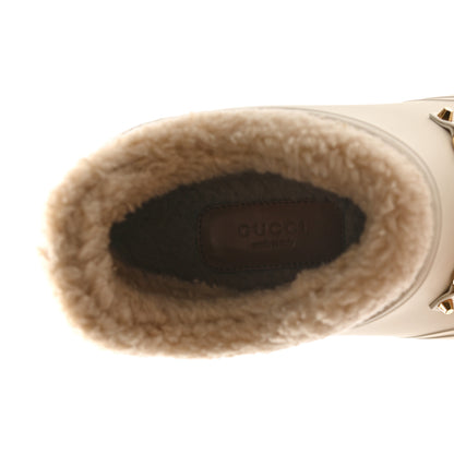 Gucci Rubber Wool Womens Crossy Ankle Boots 41 Mystic White Butterscotch 7 of 8