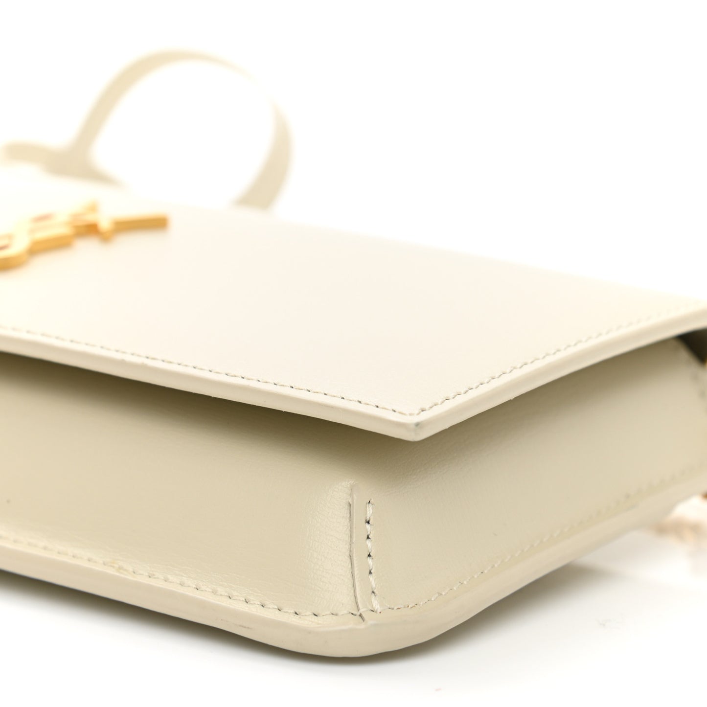 Smooth Calfskin Monogram Phone Holder Crossbody Blanc Vintage