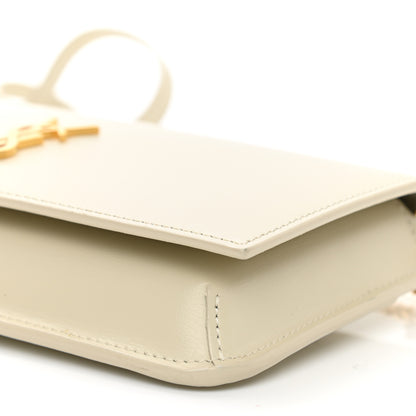 Saint Laurent Smooth Calfskin Monogram Phone Holder Crossbody Blanc Vintage 10 of 11