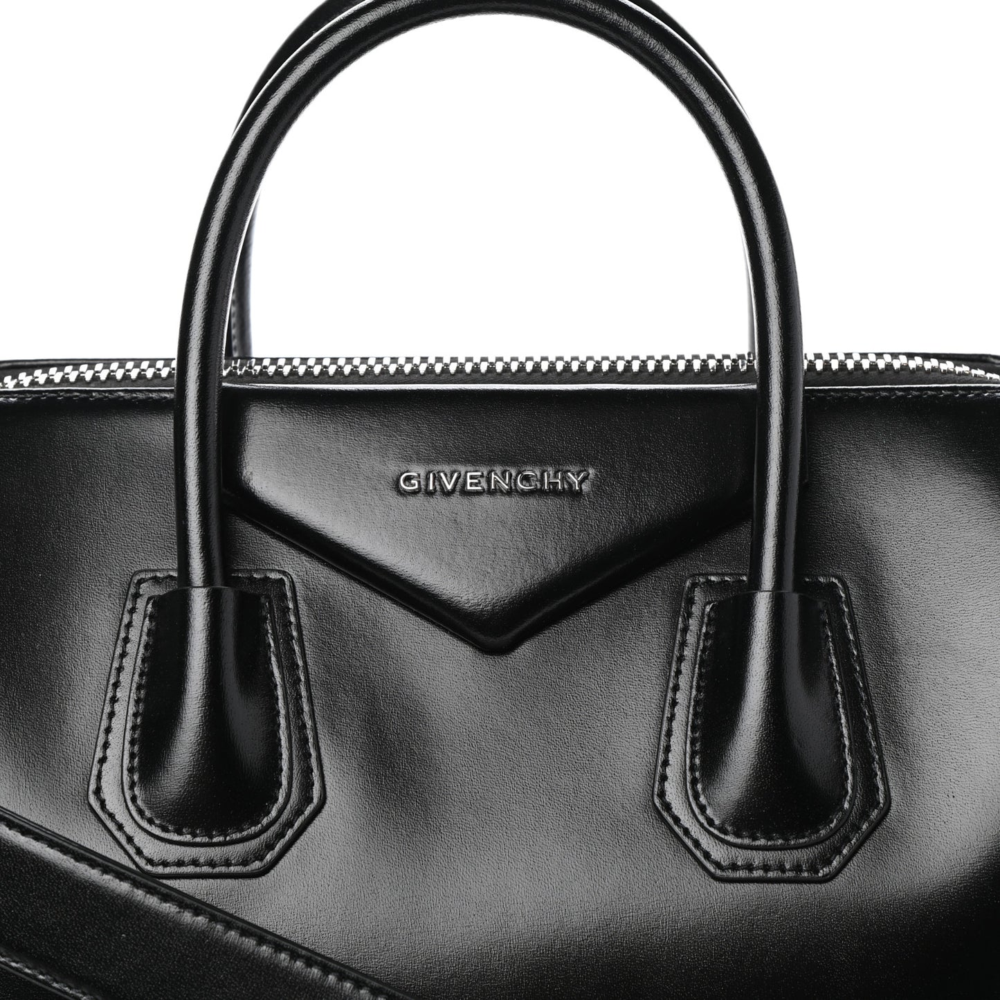 Shiny Lord Calfskin Medium Antigona Black