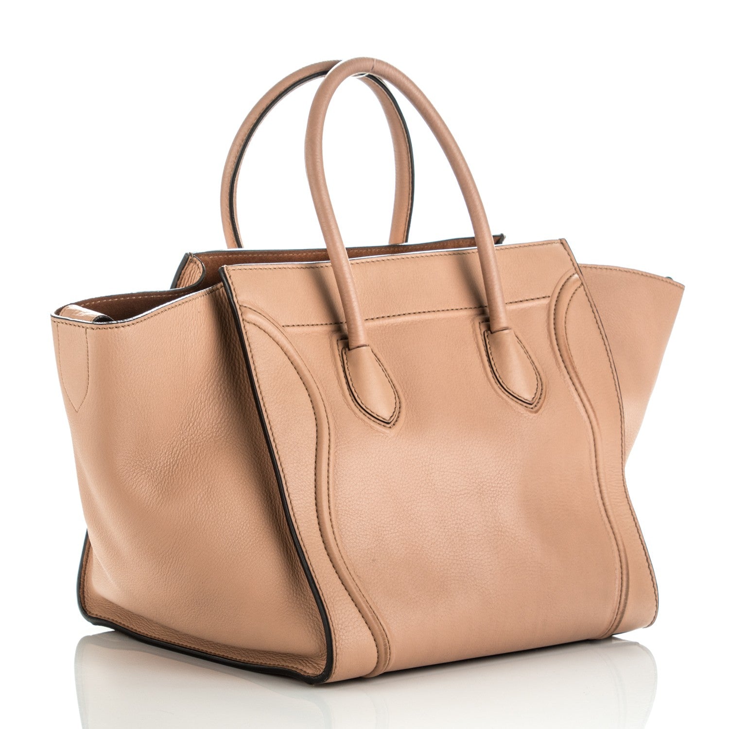 Celine Supple Calfskin Medium Phantom Luggage Flesh 3 of 9