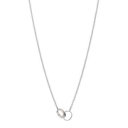 Cartier 18K White Gold Interlocking LOVE Necklace 1 of 4
