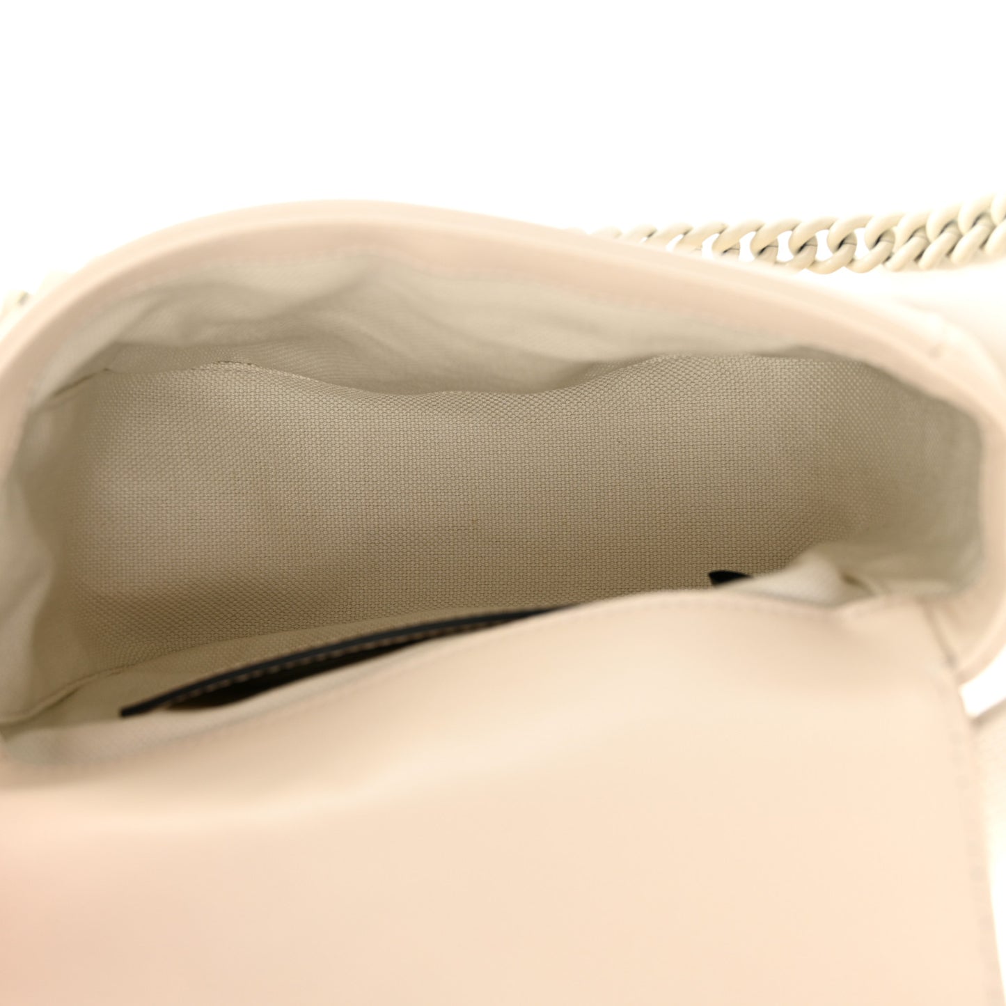 Calfskin Matelasse Monochrome Mini GG Marmont Crossbody Shoulder Bag White