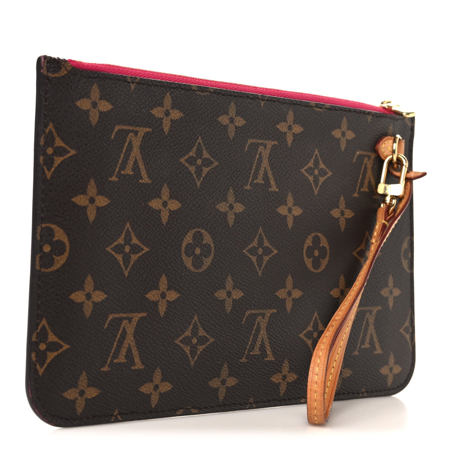 Louis Vuitton Monogram Neverfull MM GM Pochette Fuchsia 3 of 6