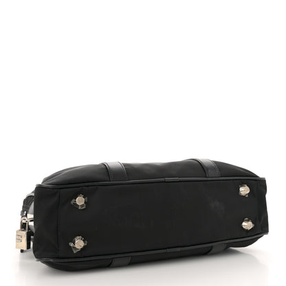 Prada Tessuto Nylon Saffiano Metal Triangle Logo Work Bag Black 4 of 14