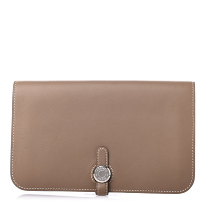 Hermes Swift Dogon Duo Wallet Etoupe 1 of 8