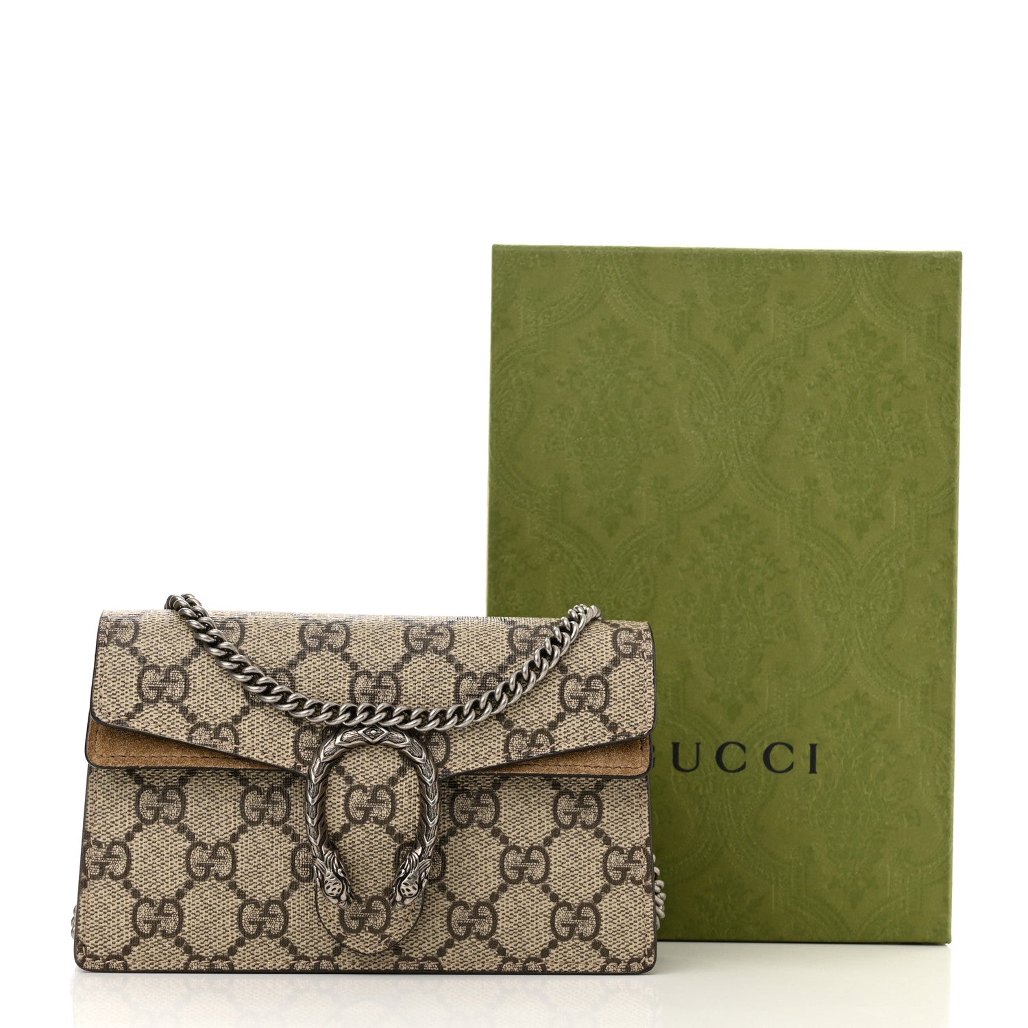 Gucci GG Supreme Monogram Super Mini Dionysus Shoulder Bag Taupe 10 of 10