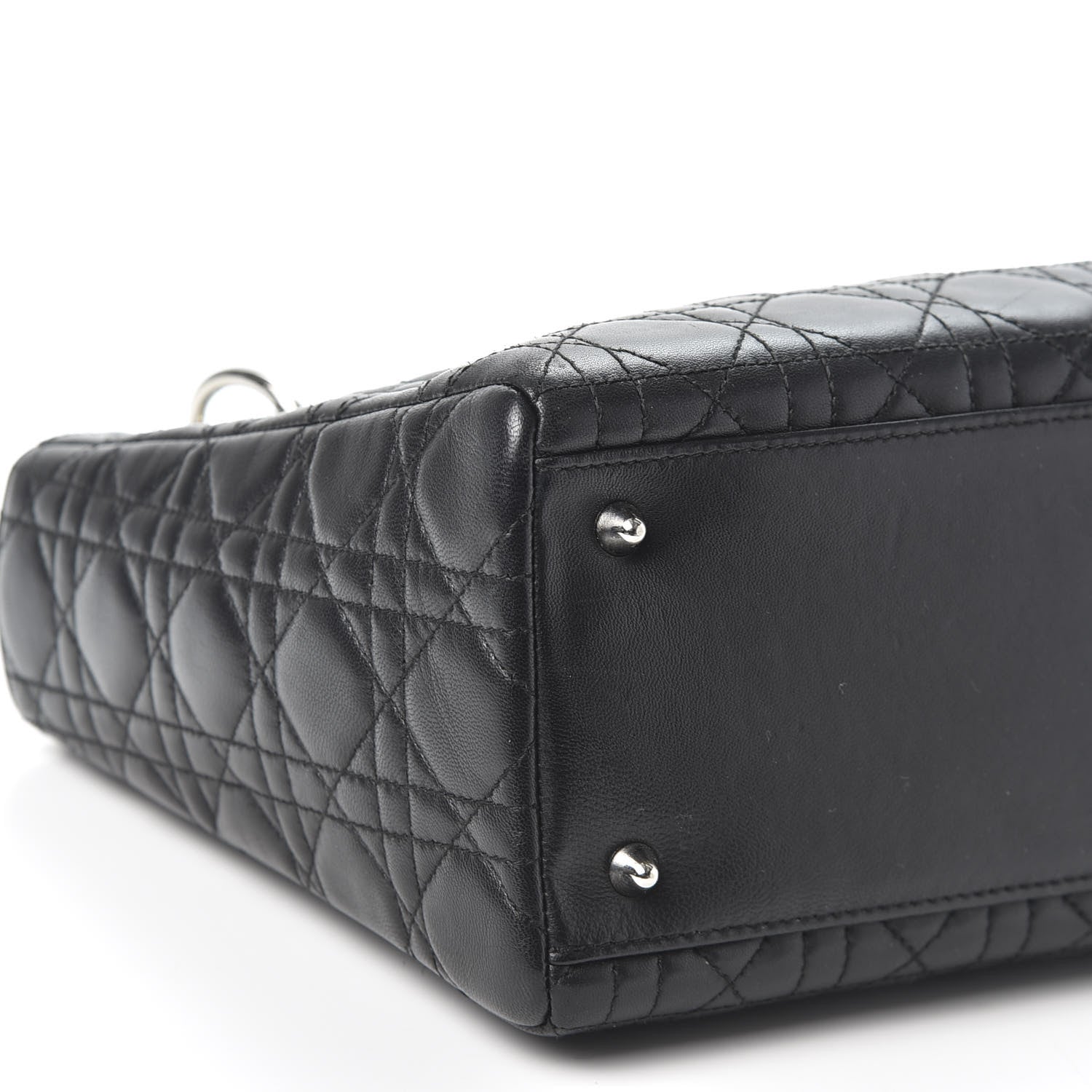 Christian Dior Lambskin Cannage Medium Lady Dior Black 5 of 9