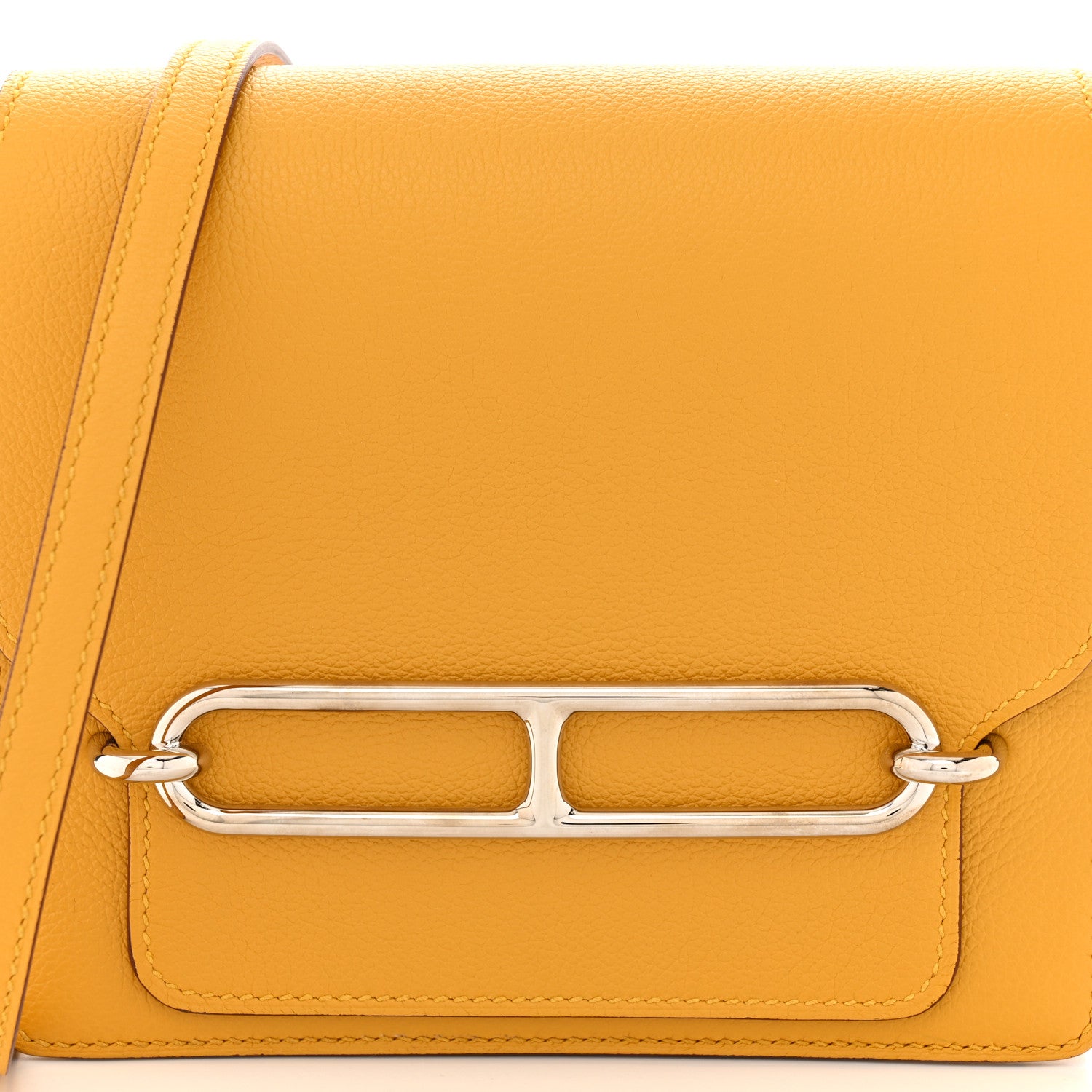 Hermes Evercolor Mini Sac Roulis Jaune Ambre 8 of 11