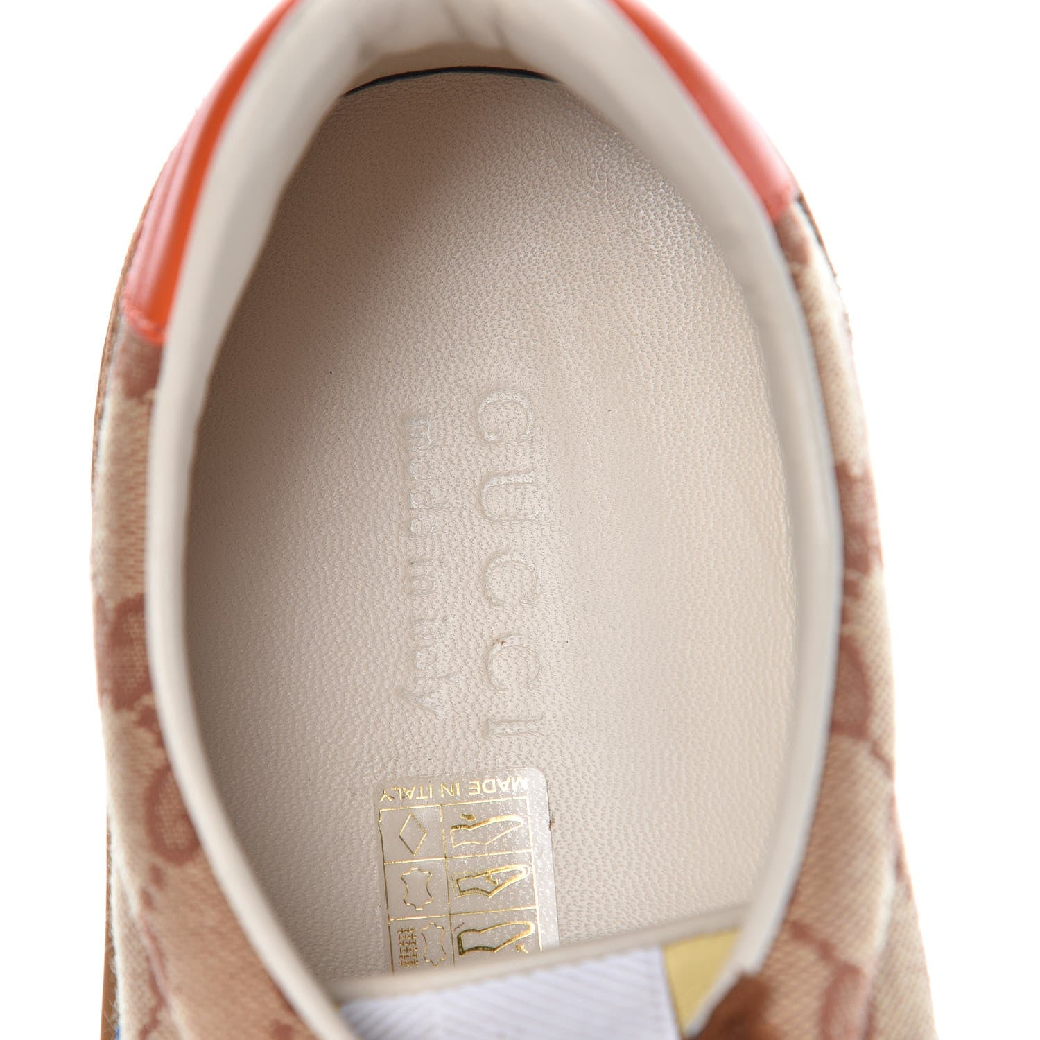Gucci GG Monogram Suede Web Mens G74 Sneakers 11.5 Beige Ruggine Cuir 8 of 9