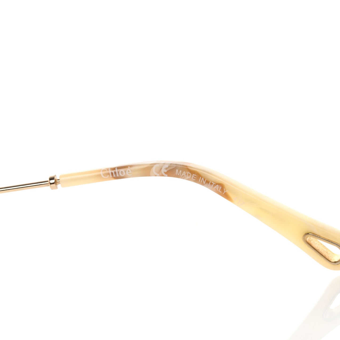Poppy Cutout Square Sunglasses CE133S Gold Pink