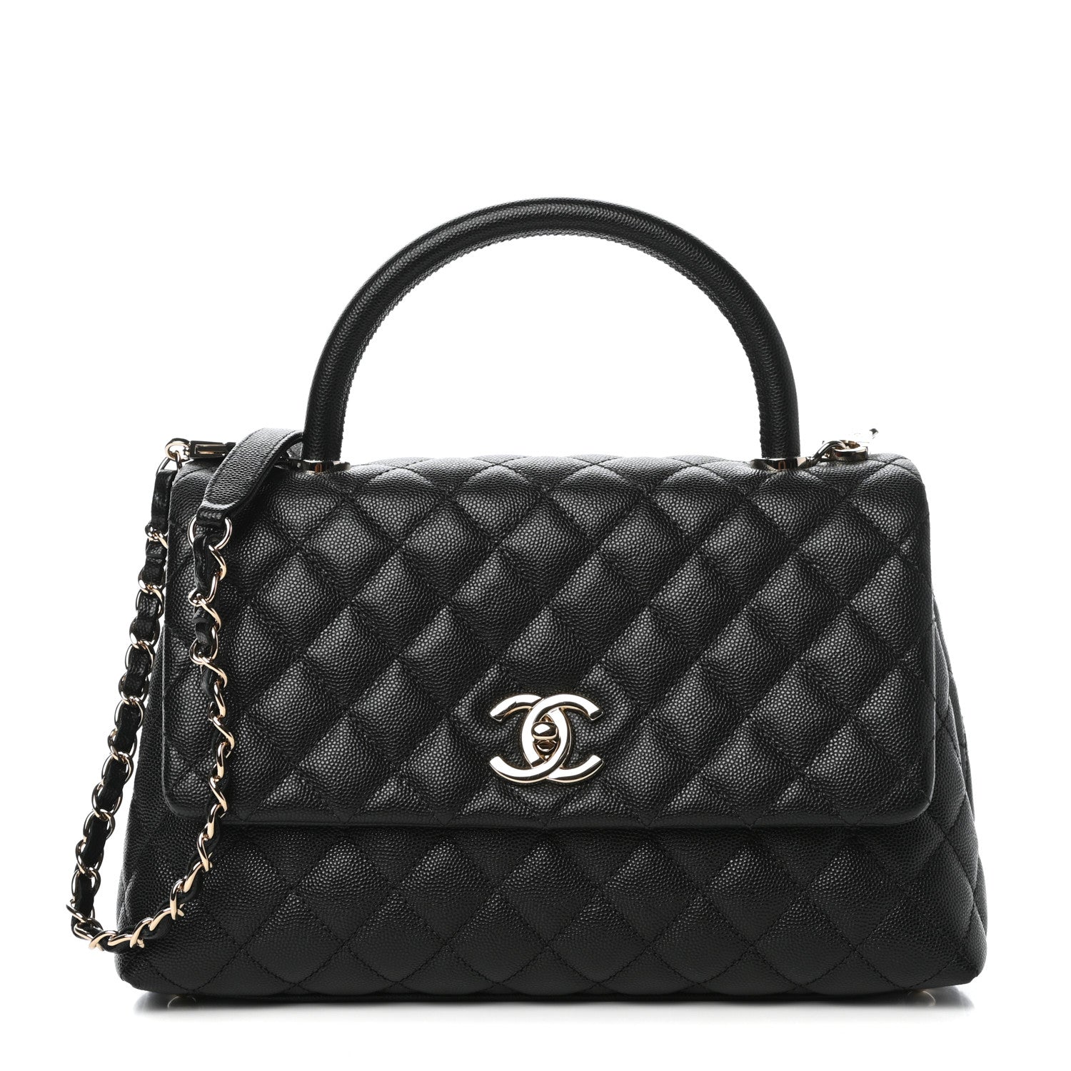 Chanel Caviar Quilted Small Coco Handle Flap Black 1 of 11