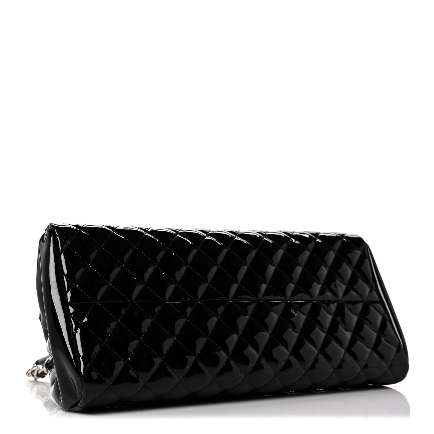 Patent Quilted Medium Just Mademoiselle Bowling Bag Black