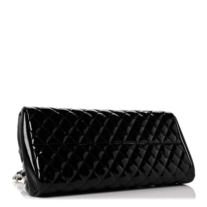 Chanel Patent Quilted Medium Just Mademoiselle Bowling Bag Black 4 of 9