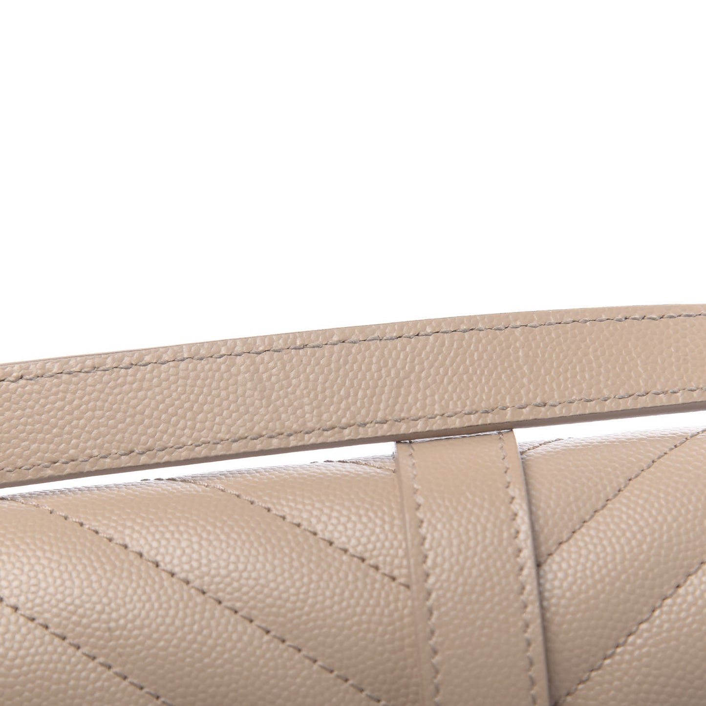 Grain De Poudre Matelasse Chevron Large Monogram Satchel Dark Beige
