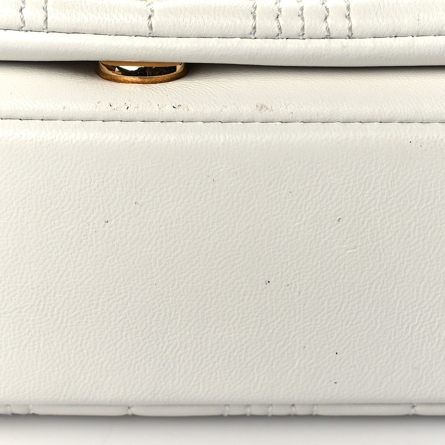 Lambskin Quilted Small Lola Bag White