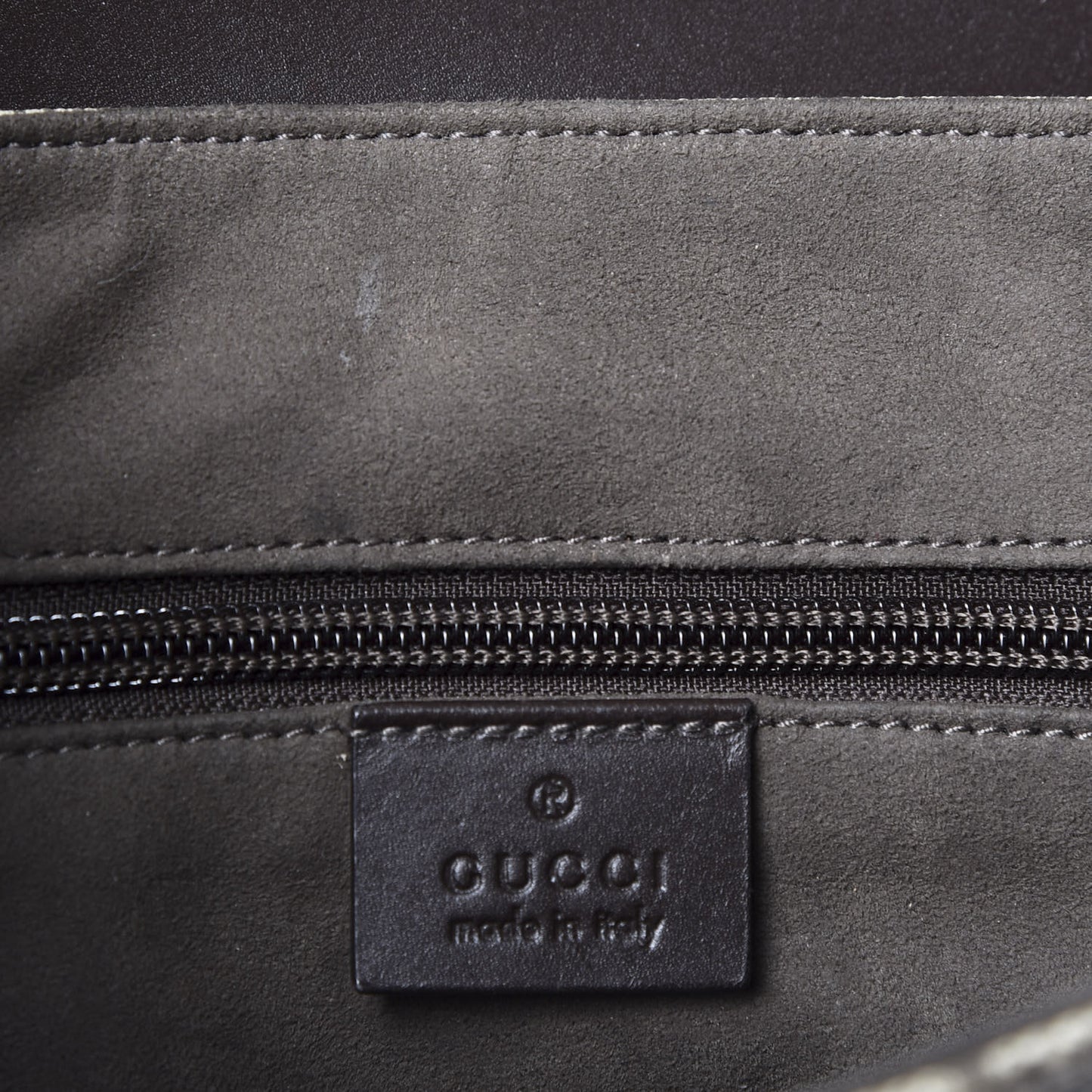 GG Supreme Monogram Selleria Calfskin Satchel Messenger Bag Beige Ebony Cocoa Marrone Scuro