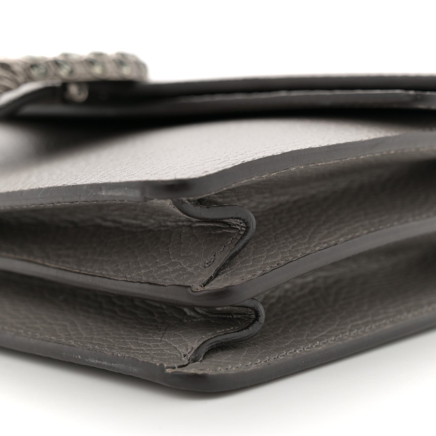 Pebbled Calfskin Small Dionysus Shoulder Bag Dusty Grey