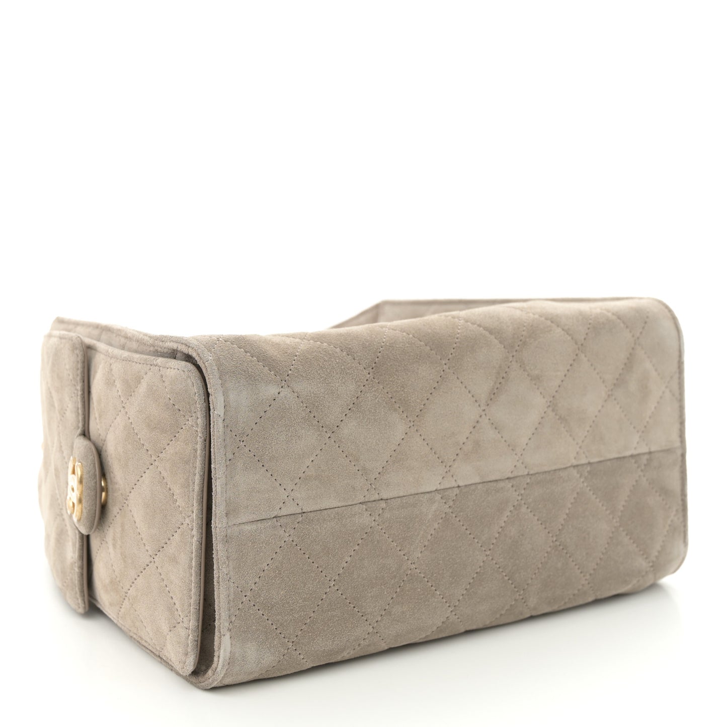 Suede Quilted Small Chanel 25 Handbag Dark Grey