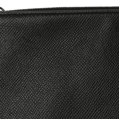 Balenciaga Calfskin Ville Logo Zip Pouch Black 9 of 9