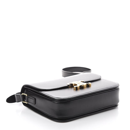 Celine Shiny Calfskin Medium Triomphe Black 3 of 8