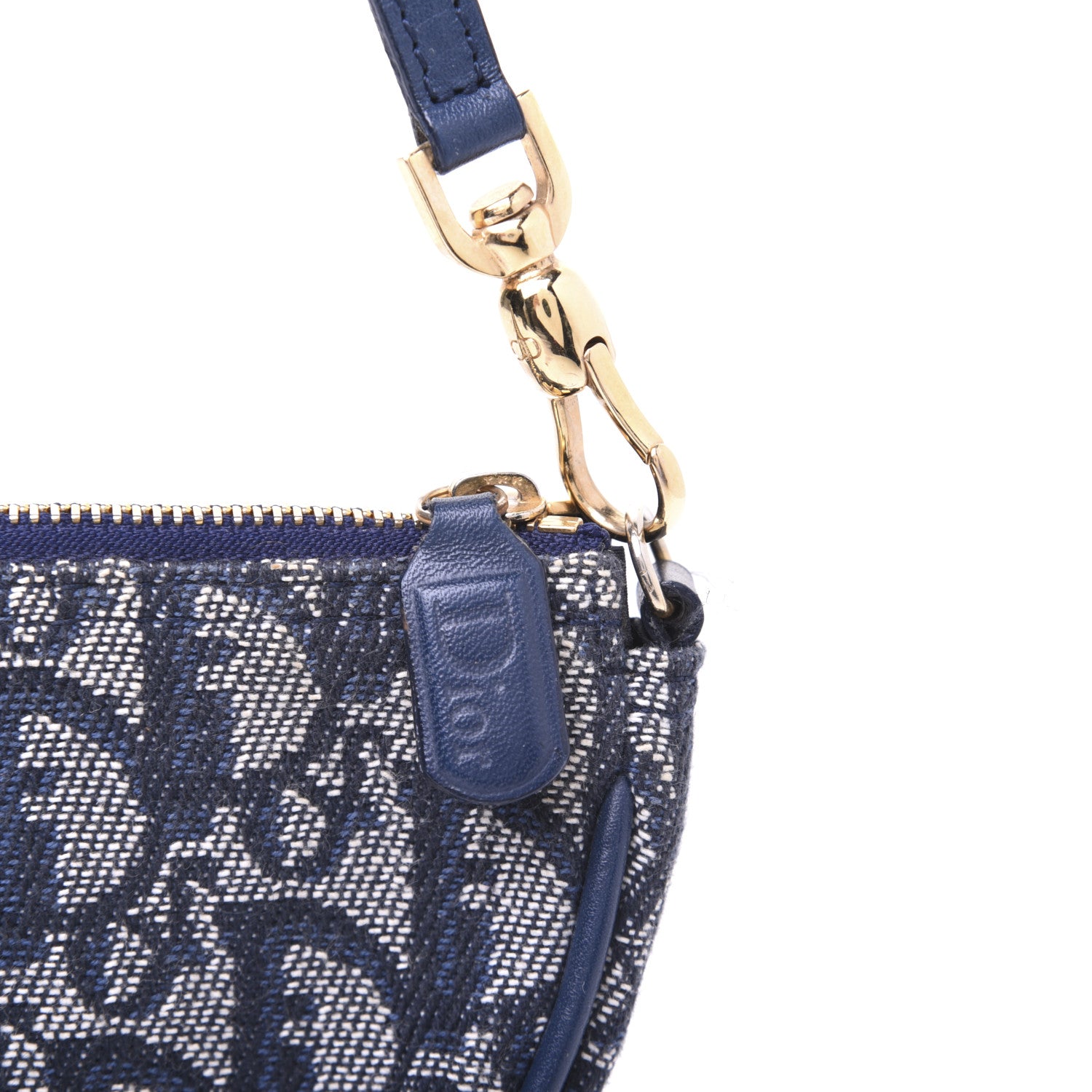 Christian Dior Monogram Mini Saddle Pochette Navy 11 of 11