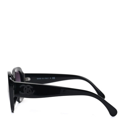 Chanel Acetate Rectangle CC Sunglasses 5468-B Black 3 of 7