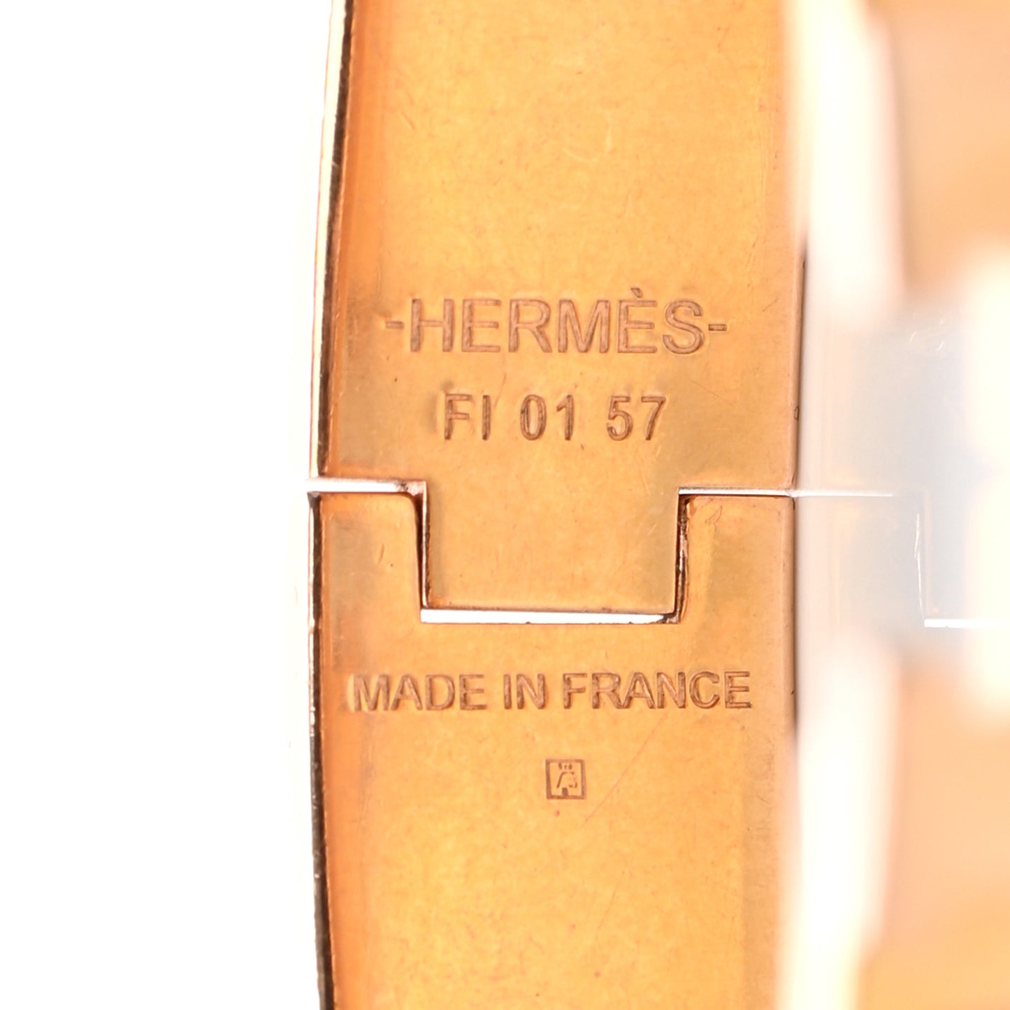 Enamel Narrow Clic Clac H Bracelet PM Vert Argile