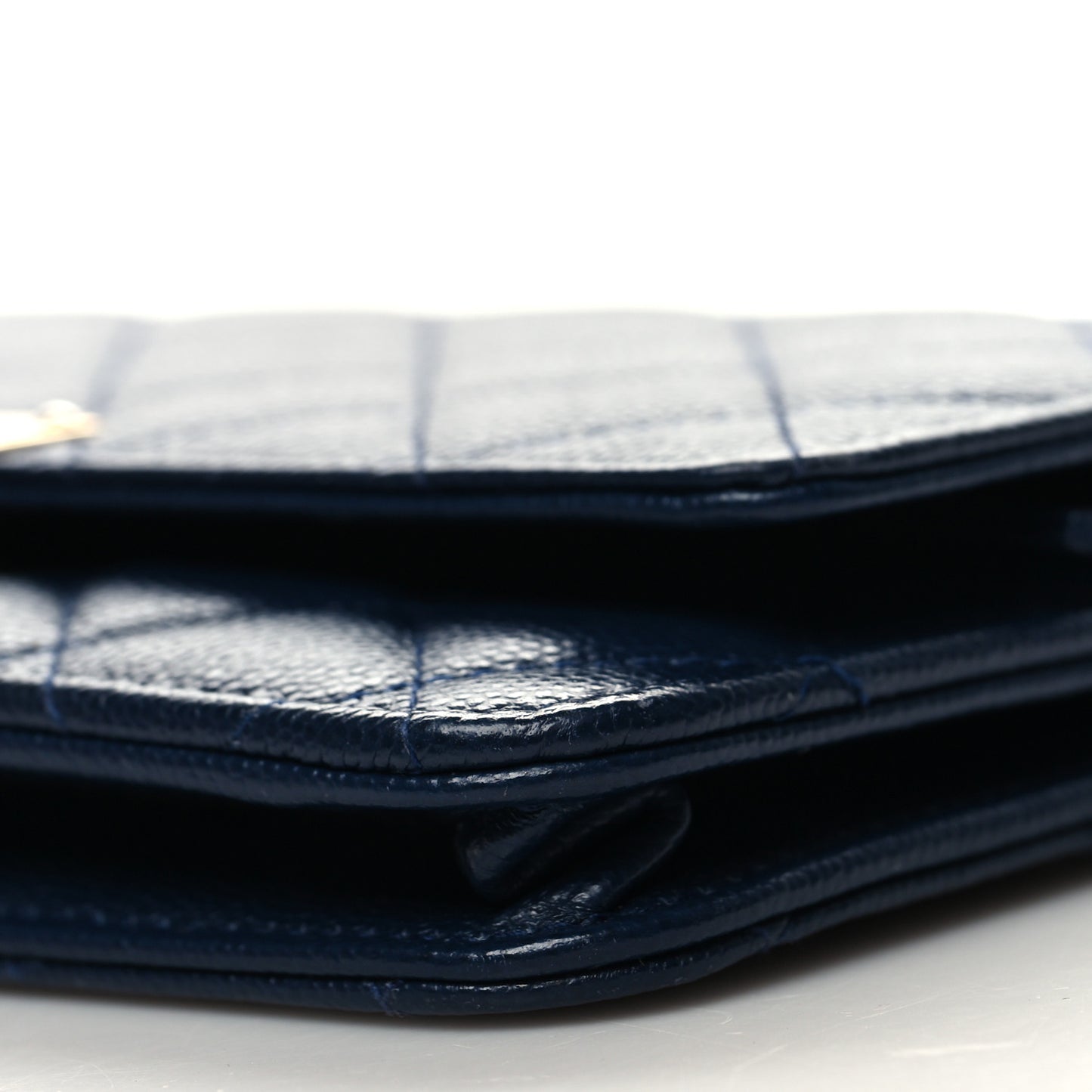 Caviar Quilted Golden Class Wallet On Chain WOC Navy