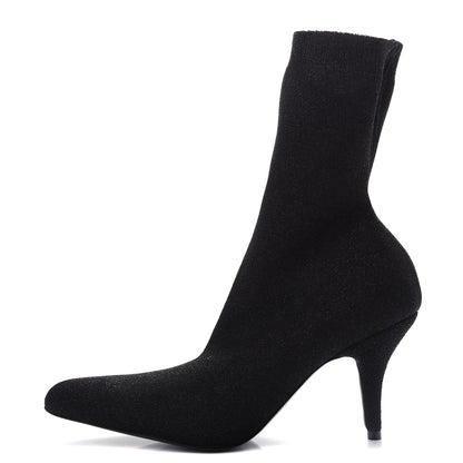 Balenciaga Knit Round Toe Knife Booties 36 Black 1 of 8