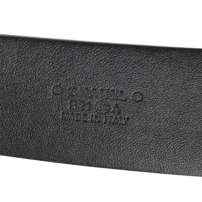 Chanel Calfskin Pearl Crystal CC Belt 75 30 Black 3 of 8
