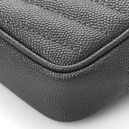 Saint Laurent Grain De Poudre Matelasse Monogram Baby Lou Camera Bag Dark Smog 8 of 8