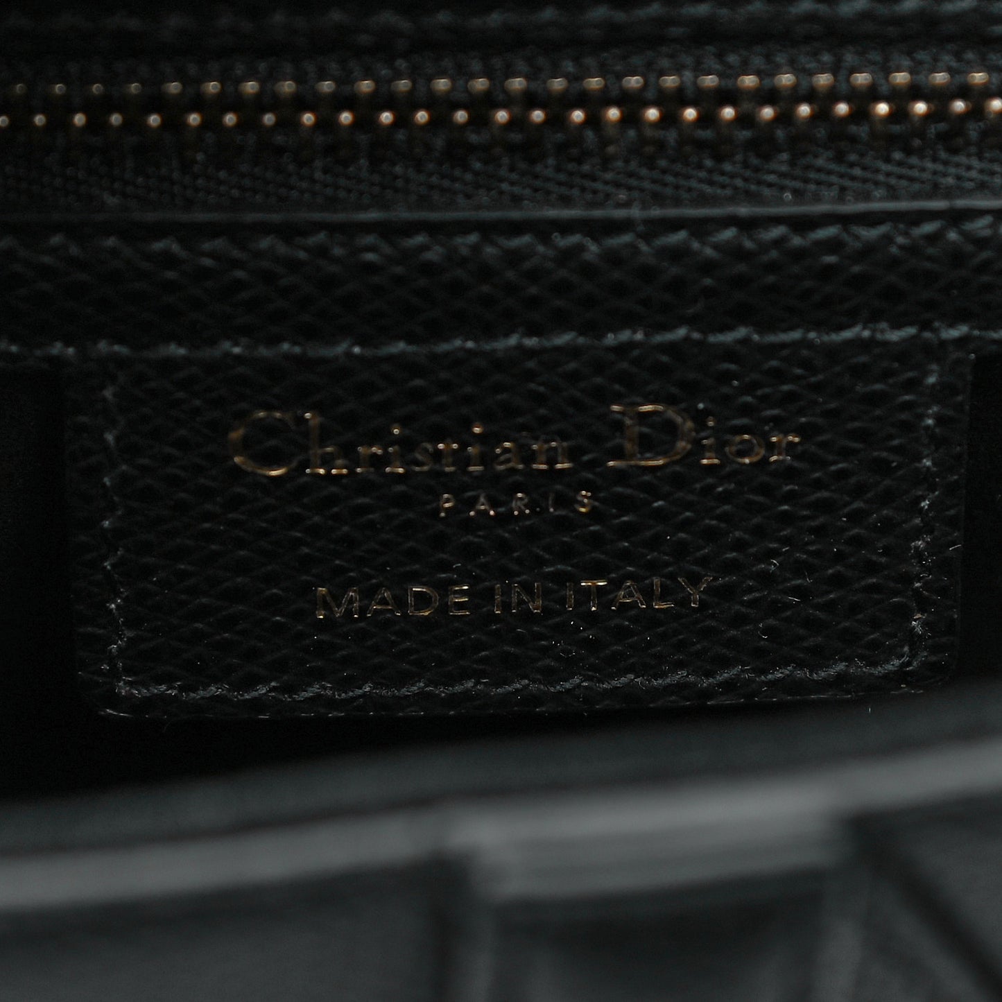 Grained Calfskin Saddle Bag Black