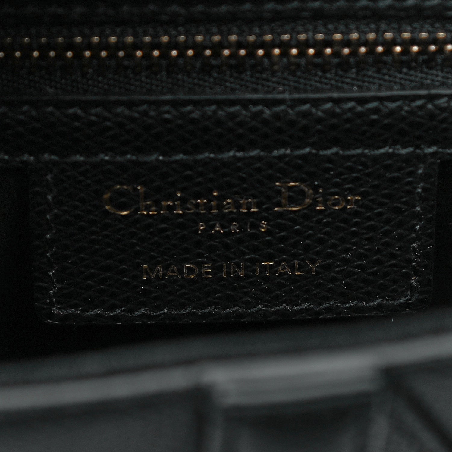 Christian Dior Grained Calfskin Saddle Bag Black 5 of 10