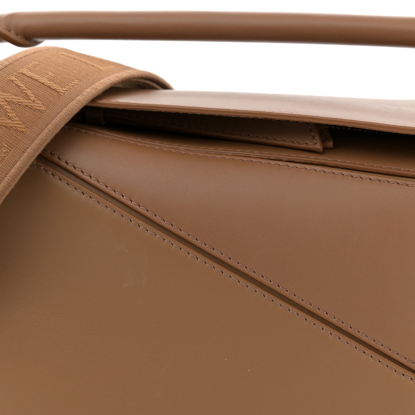 Satin Calfskin Small Puzzle Bag Oak