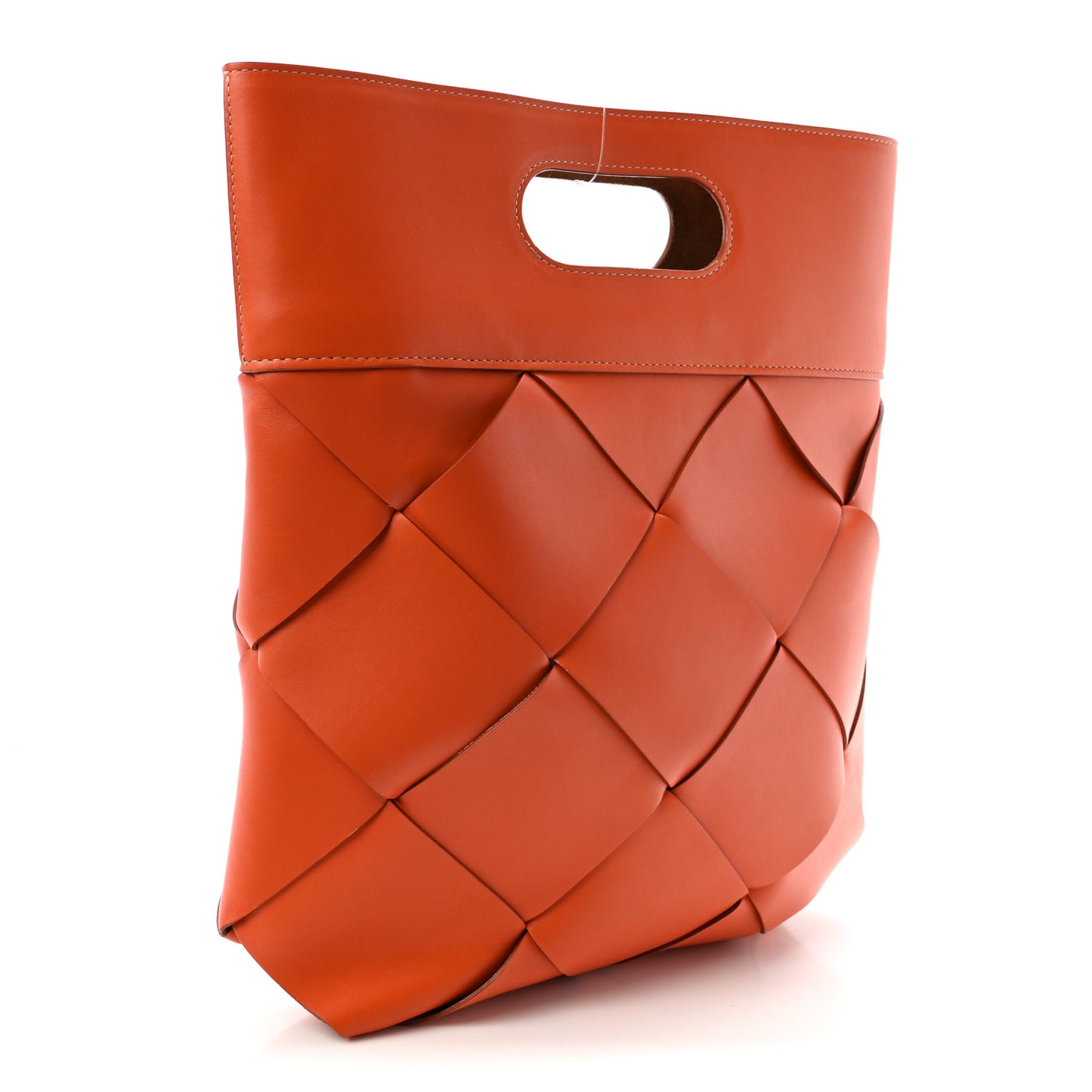 French Calfskin Small Slip Tote Orange
