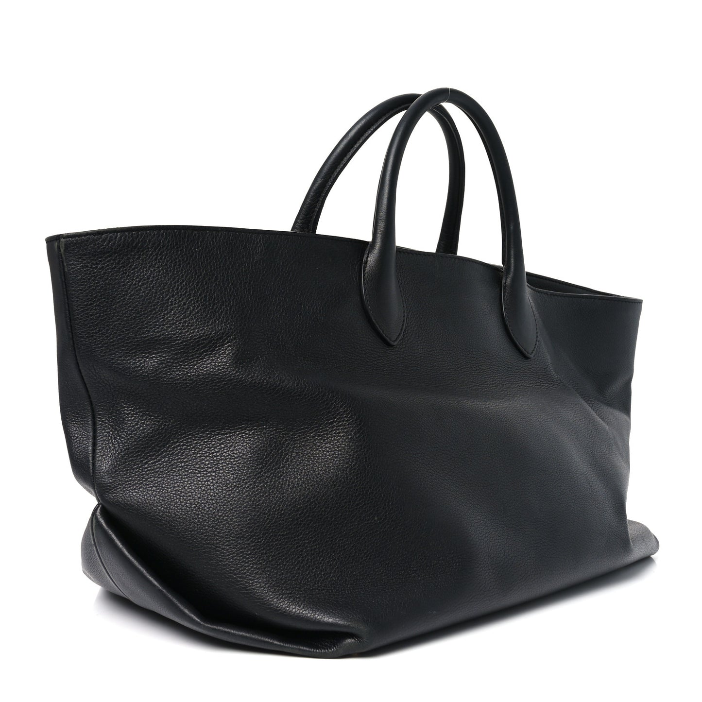 Smooth Calfskin Medium Amelia East West Tote Black