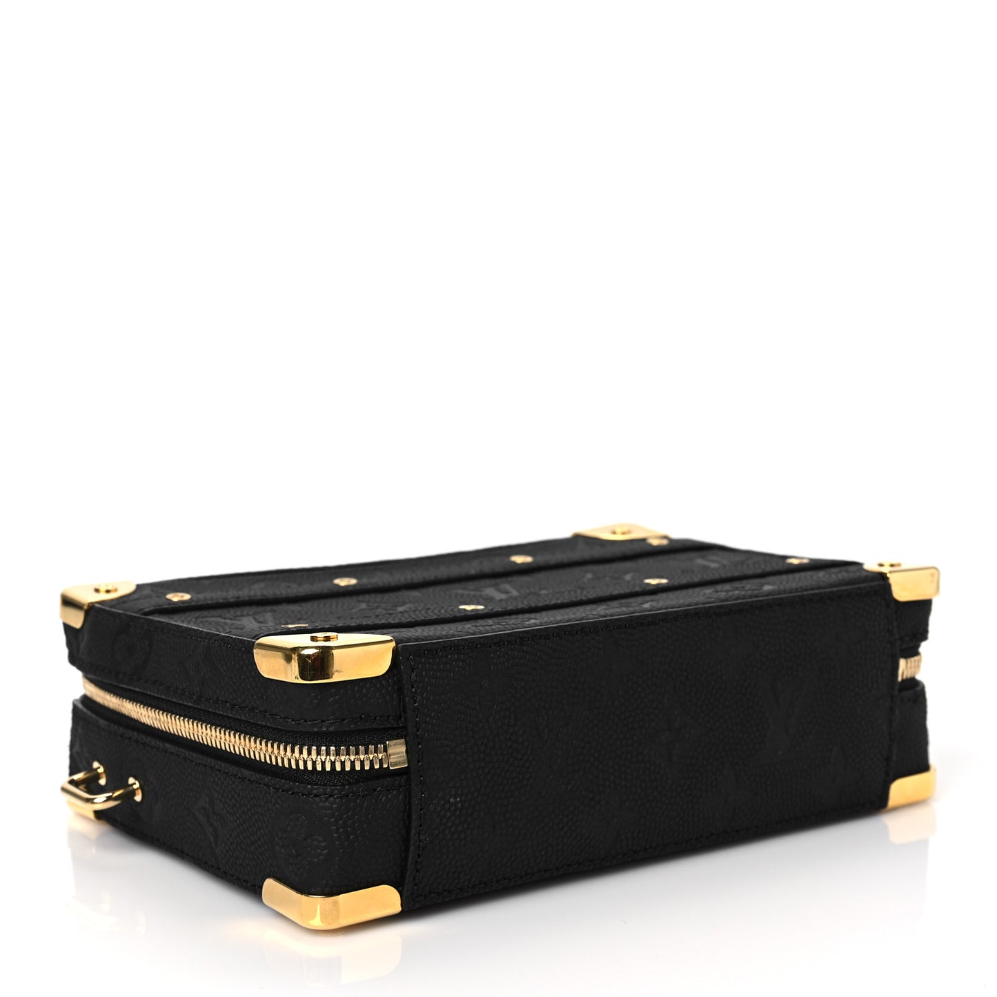 X NBA Grained Calfskin Monogram Handle Trunk Black