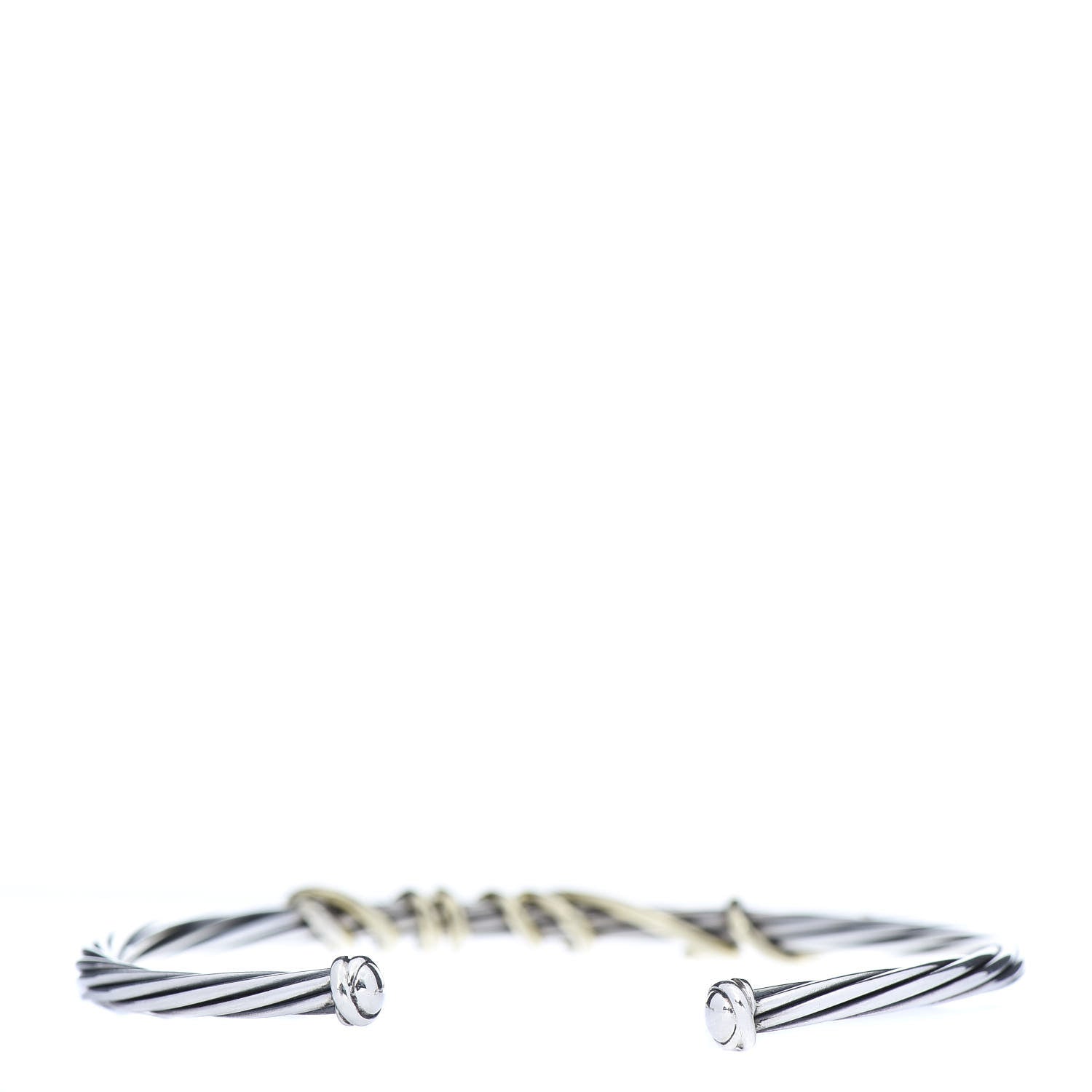David Yurman Sterling Silver 14K Yellow Gold DY Whispers Te Amo Bracelet 3 of 6