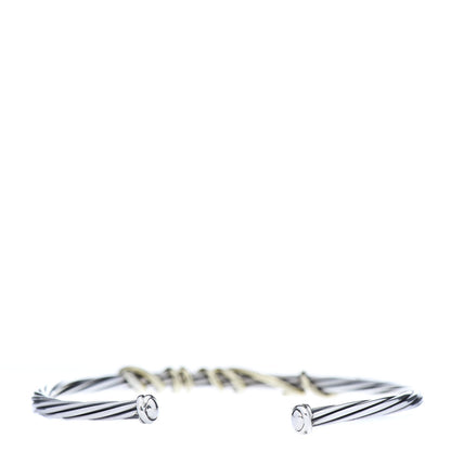 David Yurman Sterling Silver 14K Yellow Gold DY Whispers Te Amo Bracelet 3 of 6