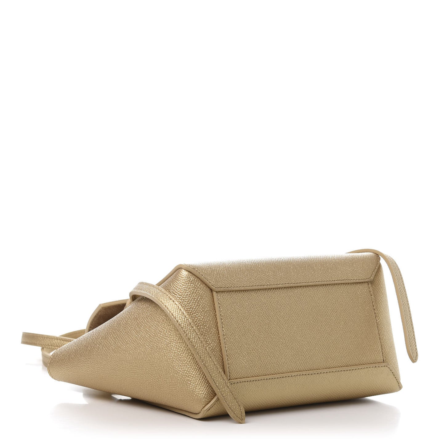 Laminated Calfskin Nano Belt Bag Gold