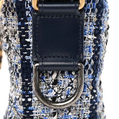 Chanel Tweed Calfskin Small Gabrielle Hobo Blue 14 of 14