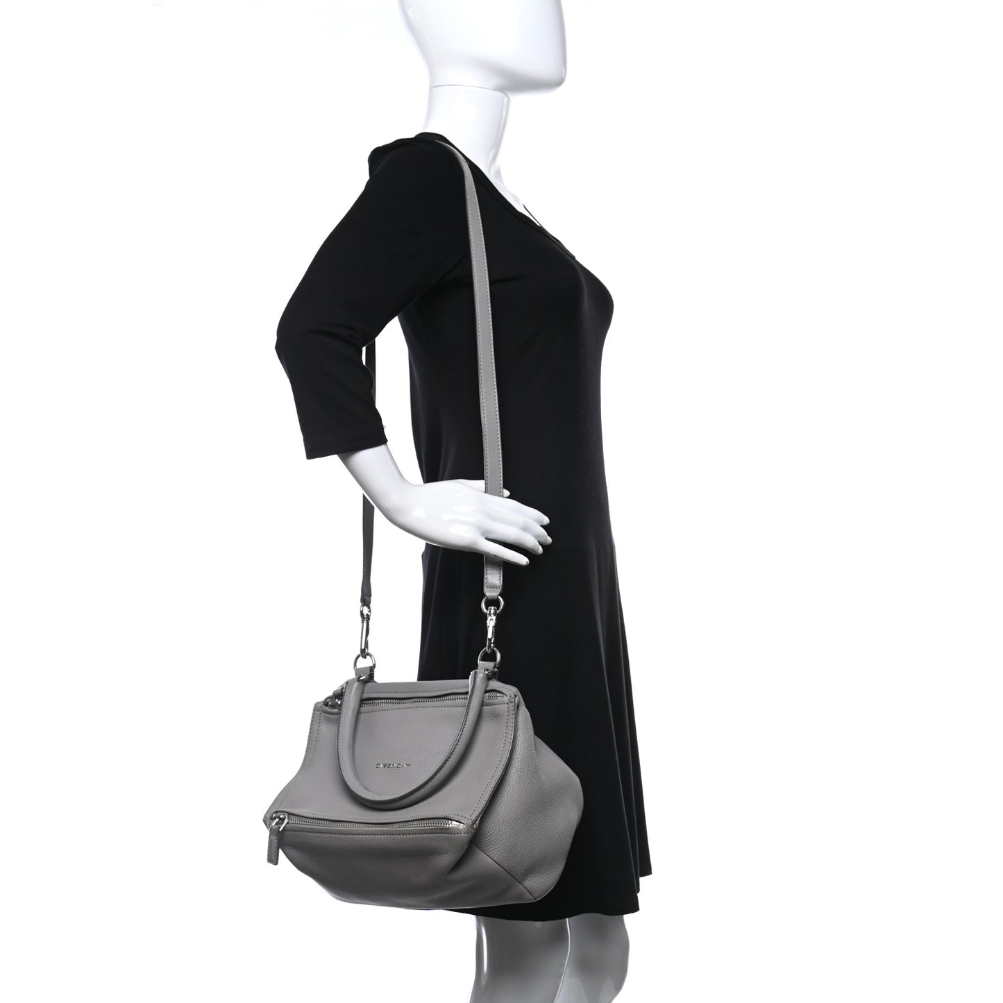 Sugar Goatskin Small Pandora Dove Grey