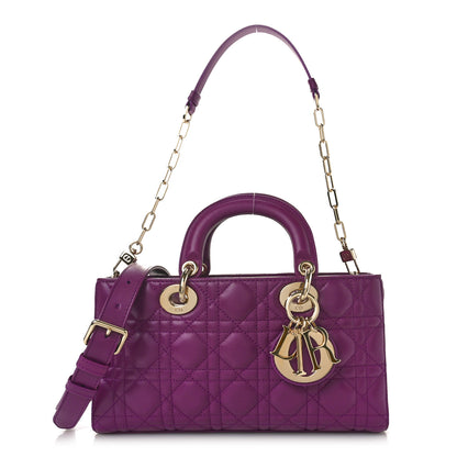 Christian Dior Lambskin Cannage Medium Lady D-Joy Purple 1 of 9